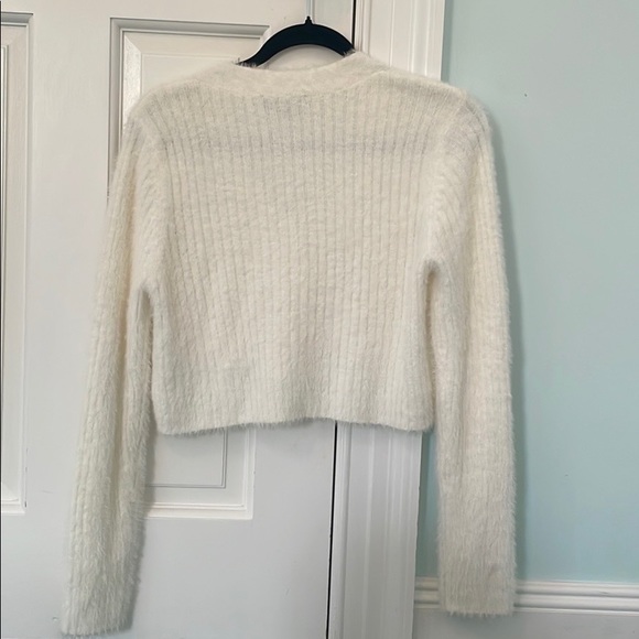 Cotton Candy LA White Button Up Sweater/Cardigan - Picture 2 of 2